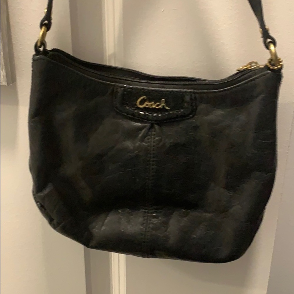 Coach black crossbody purse